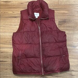 Old Navy Burgundy Puffer Vest